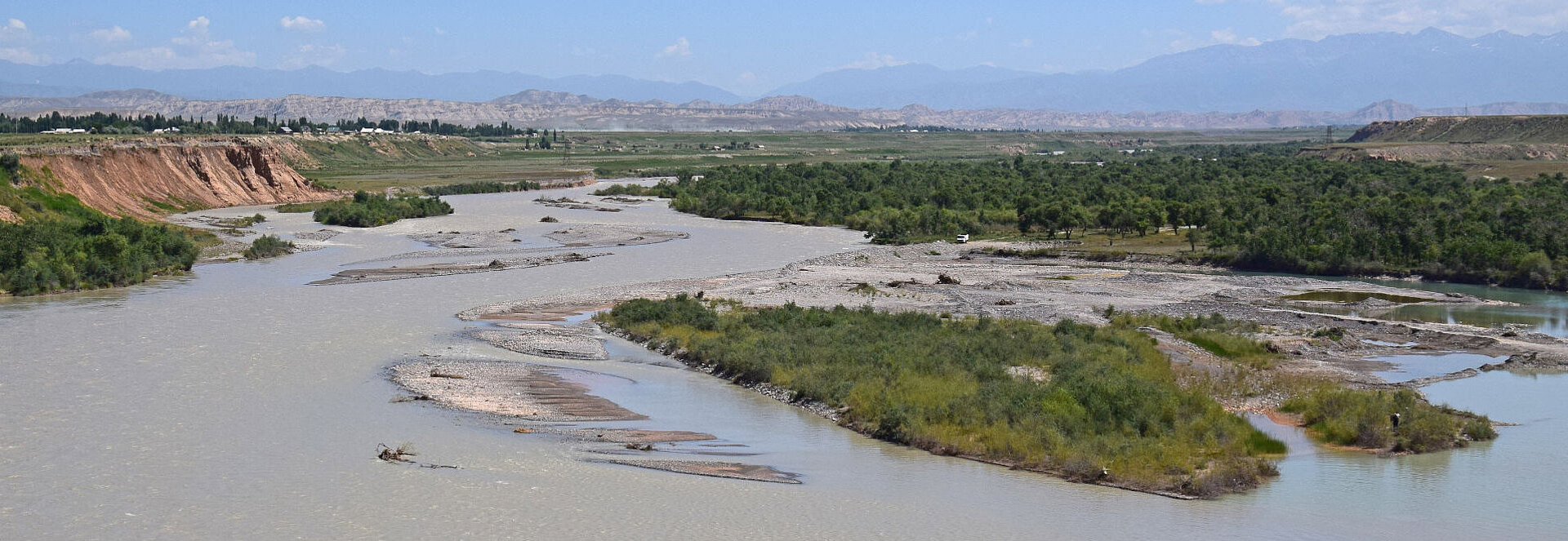 The Naryn River Floodplains in Kyrgyzstan
