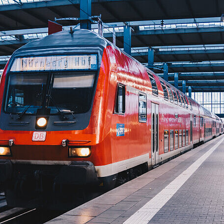 Train to Nuremburg ready to depart from Munich mainstation.