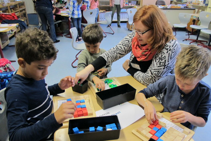 children playing logic games