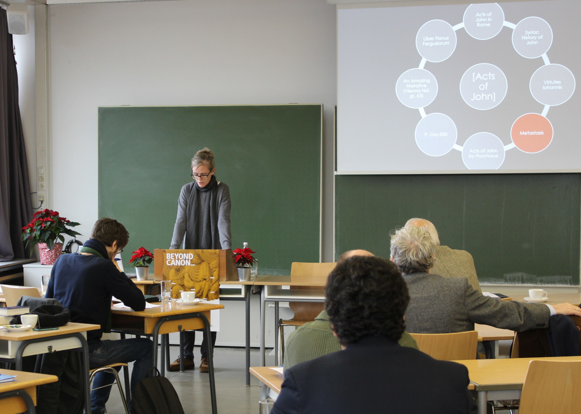 Researcher holding a speech.