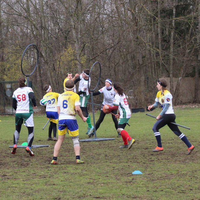 Quidditch team playing